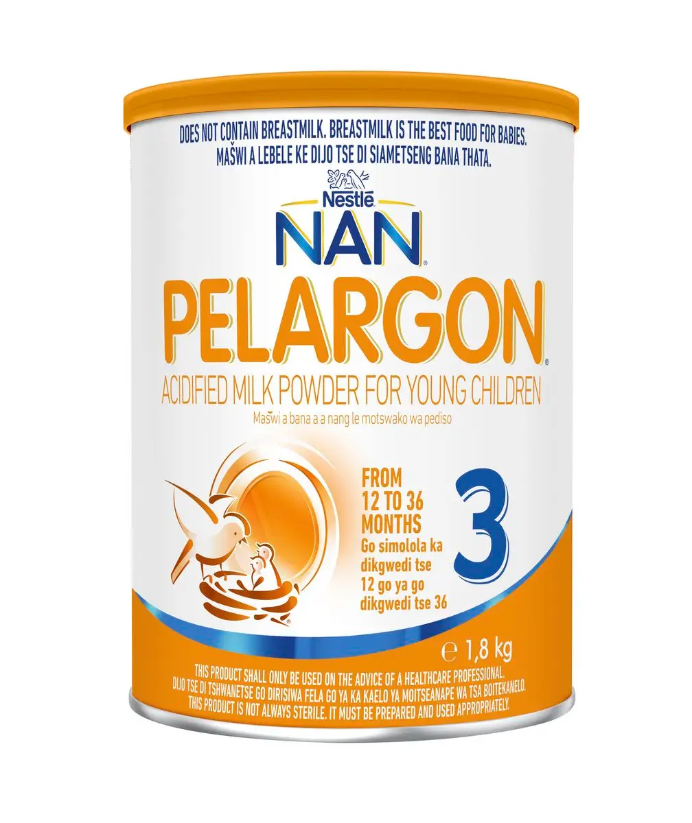 Front of Nestle NAN Pelargon 3 Acidified Milk Powder 1.8 kg tin