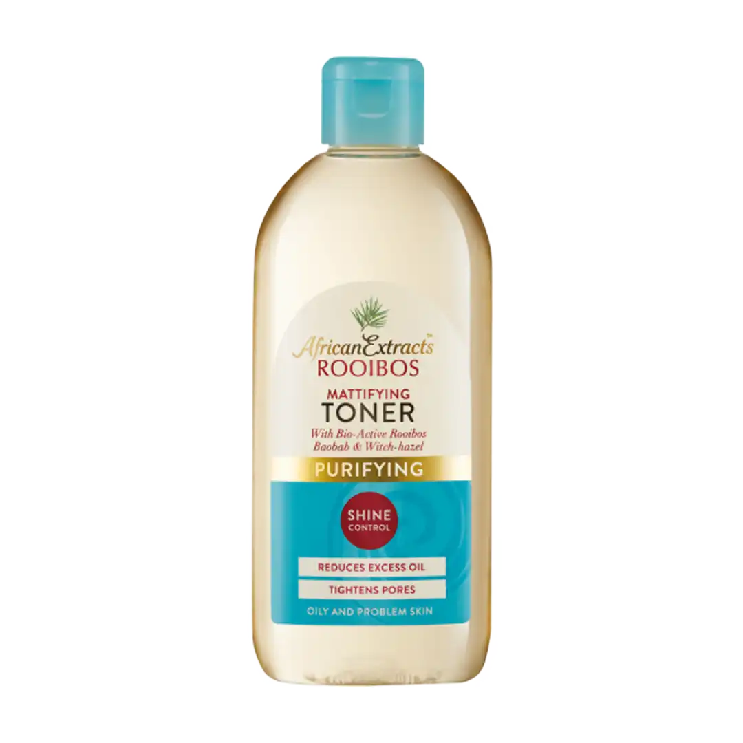 Front of African Extracts Rooibos Purifying Mattifying Toner 250ml bottle