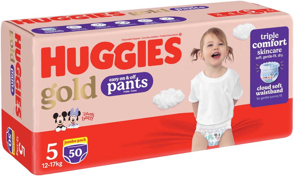 Huggies Gold Size 5 Disposable Nappy Pants 50pk