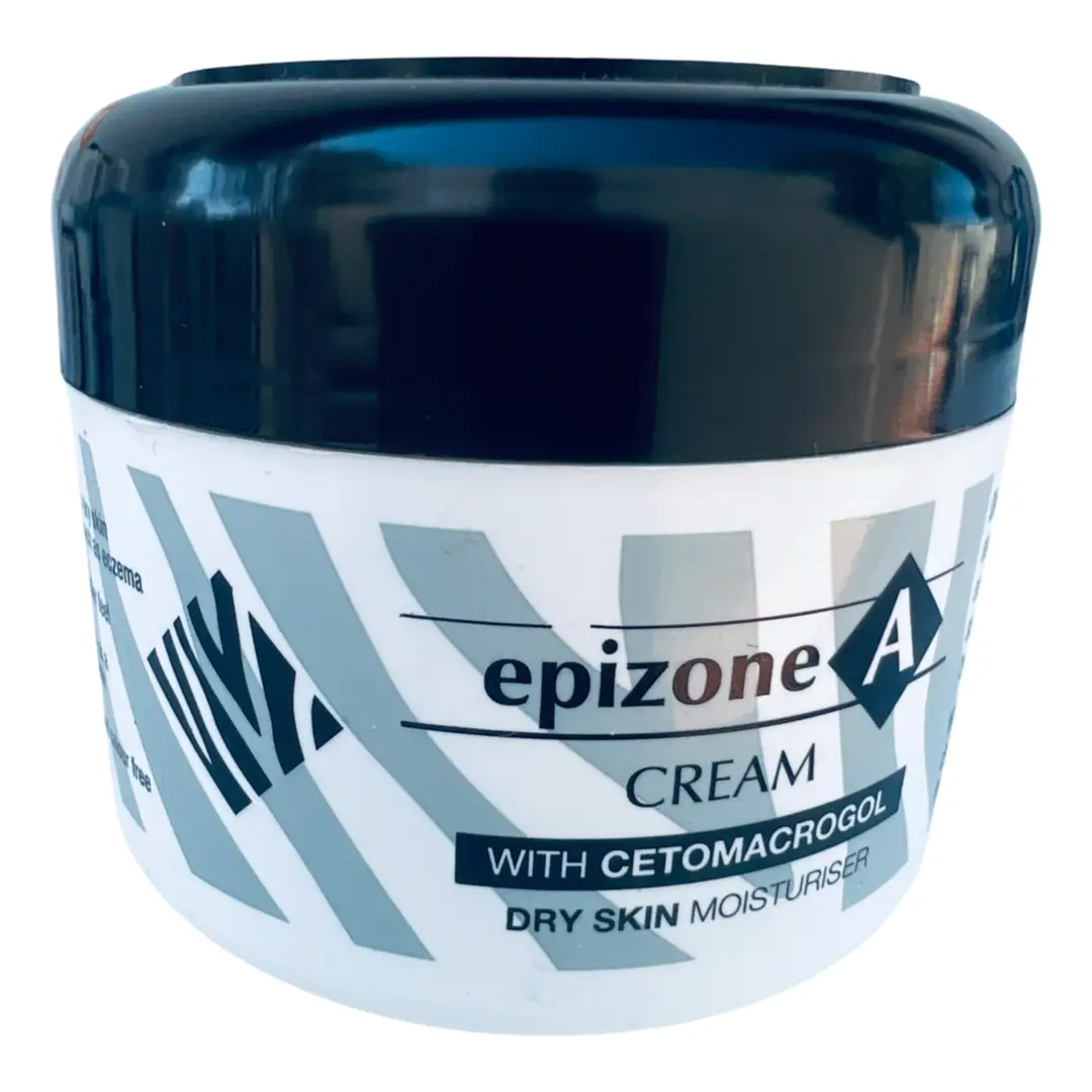 Front of Epizone A Cream with Cetomacrogol dry skin moisturiser 500 g tub