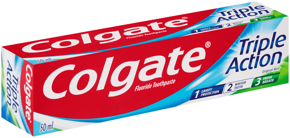 Colgate Triple Action Original Mint Fluoride Toothpaste 50ml