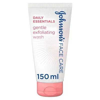 Front of Johnson's Daily Essentials Gentle Exfoliating Face Wash 150 ml tube