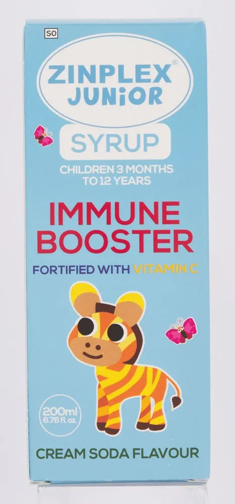 Zinplex Junior Cream Soda Flavour Immune Booster Syrup 200ml