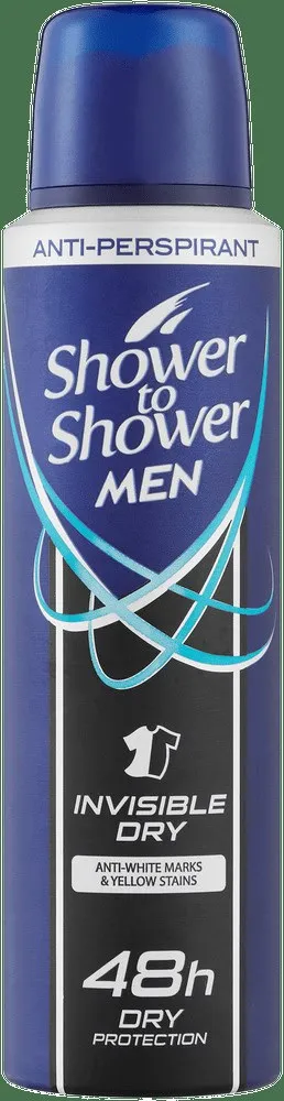 Shower To Shower Men Invisible Dry Anti-Perspirant Spray 150ml