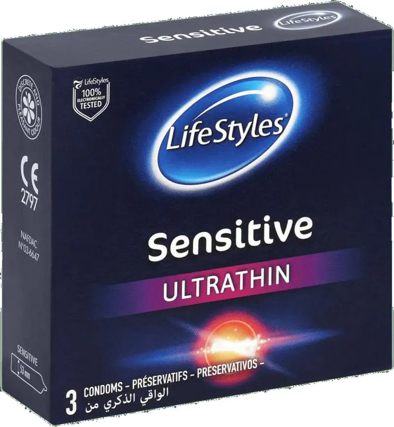 LIFESTYLE CONDOMS SENSITIVE 3'S