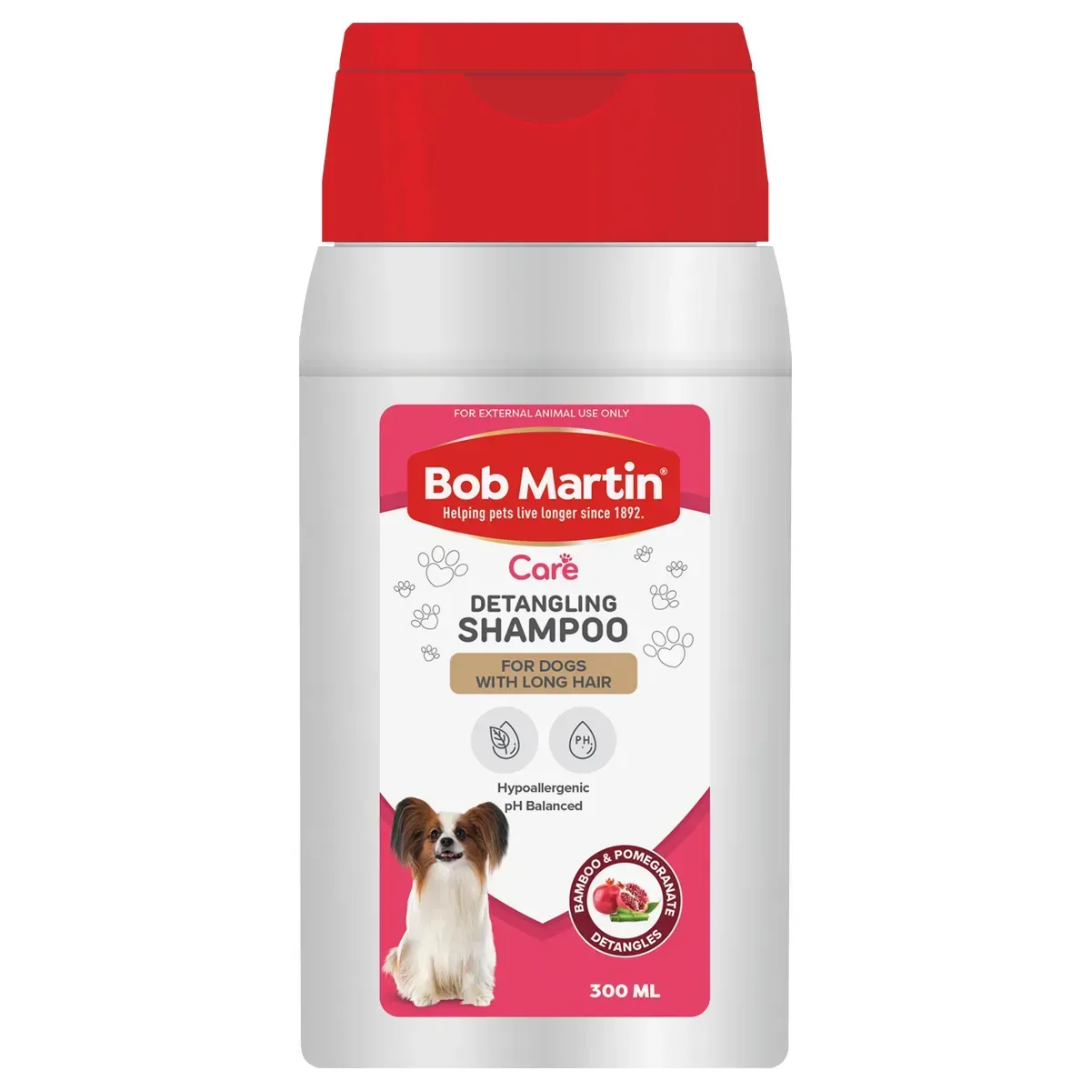 Front of Bob Martin Care Detangling Shampoo for Dogs 300 ml bottle