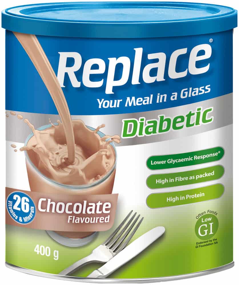 Replace Diabetic Chocolate Flavoured Nutritional Supplement 400g