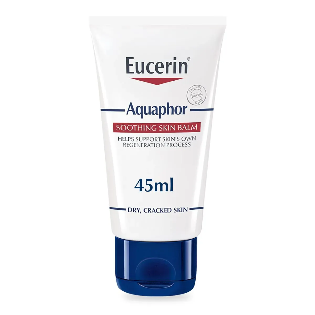 Front of Eucerin Aquaphor Soothing Skin Balm tube 45 ml