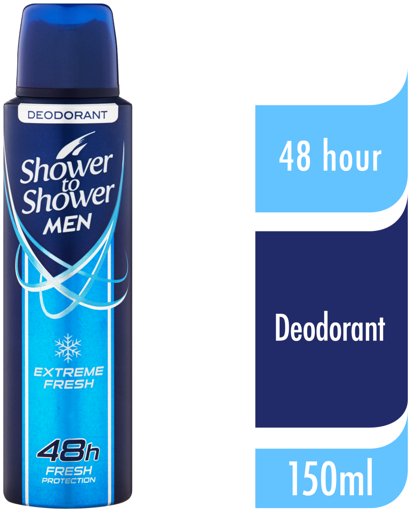 Shower To Shower Men Extreme Fresh Deodorant Spray 150ml