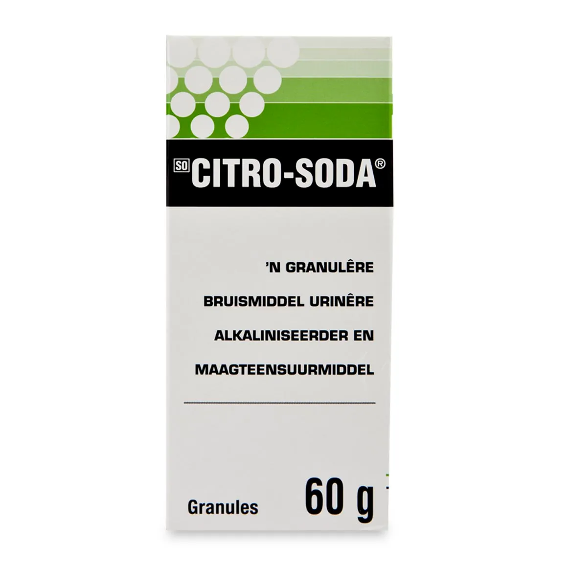 Front of Citro-Soda Granules 60 g carton