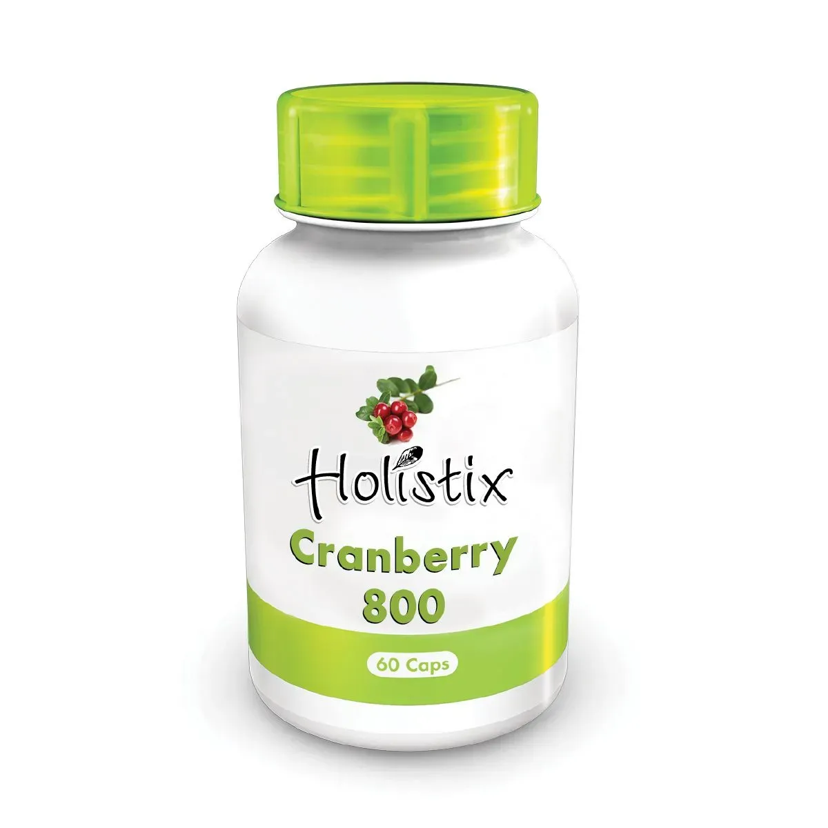 Front of Holistix Cranberry 800 60 capsules bottle