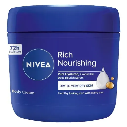 Front of NIVEA Rich Nourishing Body Cream jar 400 ml