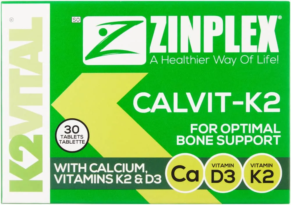 Zinplex Calvit-K2 Bone Support Tablets 30pk