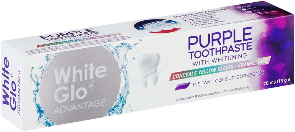 White Glo Advantage Purple Toothpaste 75ml