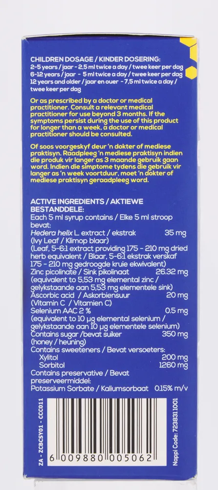Zinplex Junior Cough Bee Calm Syrup 200ml