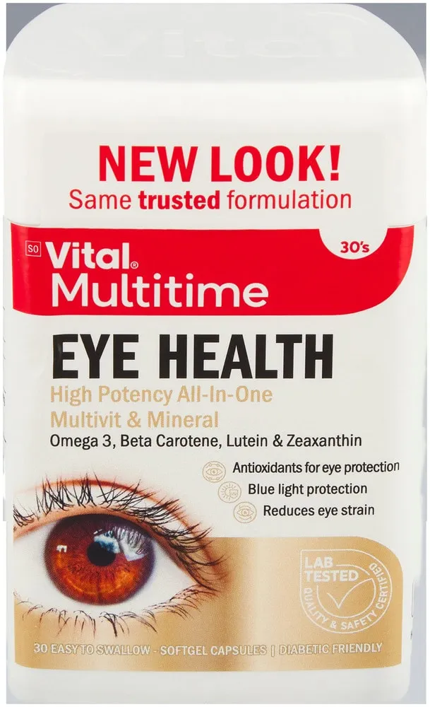 Vital Multitime Eye Health Multivit & Mineral Capsules 30pk