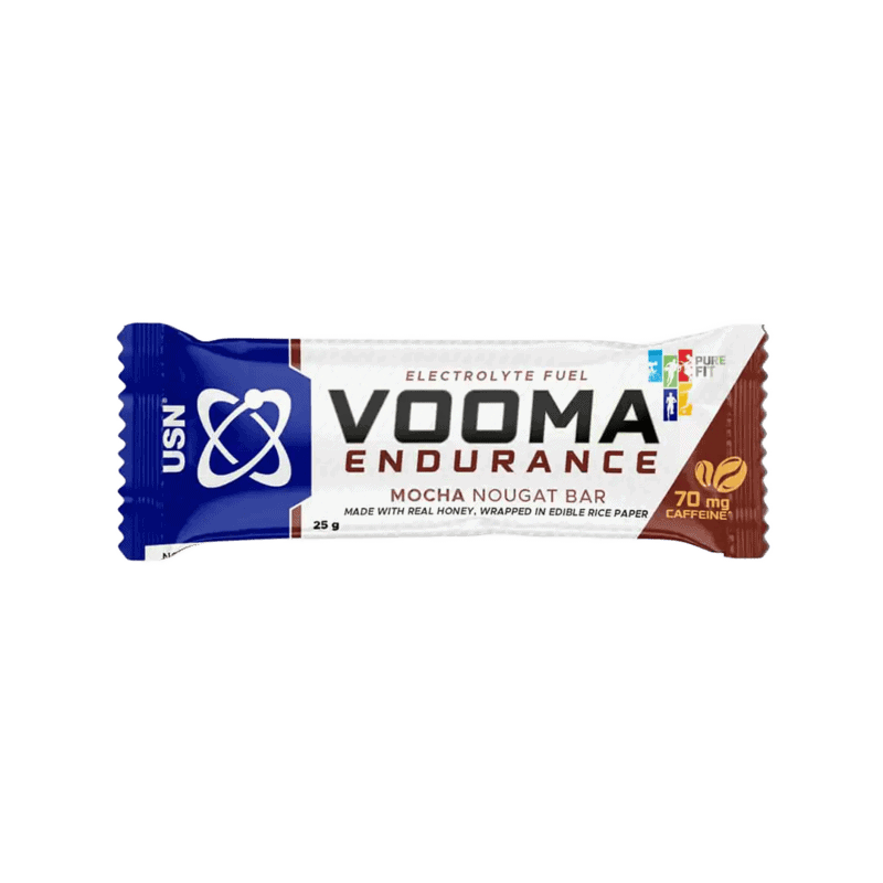 Front of USN Vooma Endurance Mocha Nougat Bar 25 g