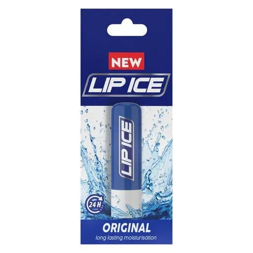Front of Lip Ice Original lip balm 4.5 g blister pack