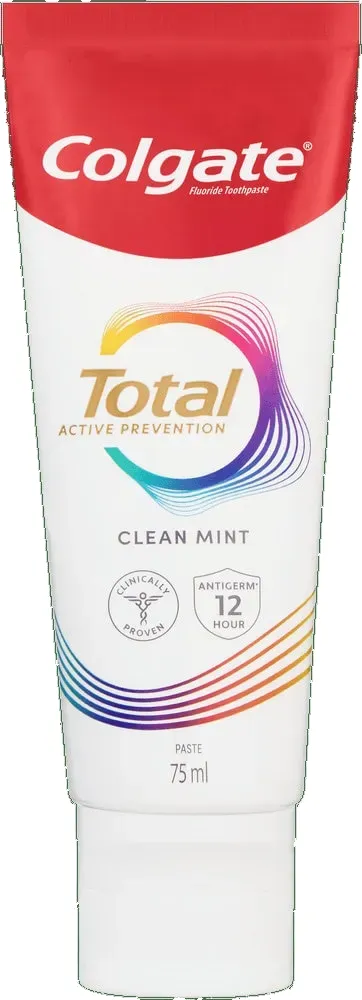 Colgate Total Active Prevention Clean Mint Fluoride Toothpaste 75ml