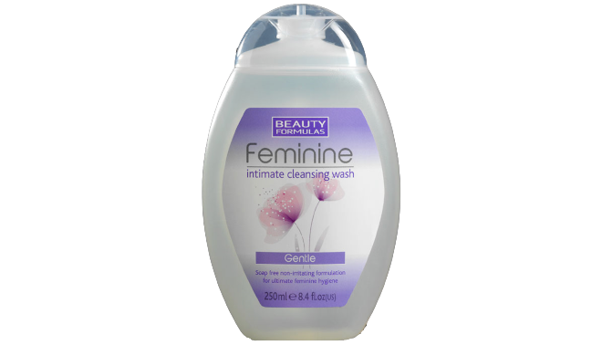Front of Beauty Formulas Feminine Intimate Cleansing Wash Gentle, 250ml bottle