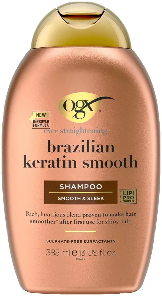 OGX Brazilian Keratin Smooth Ever Straightening+ Shampoo 385ml