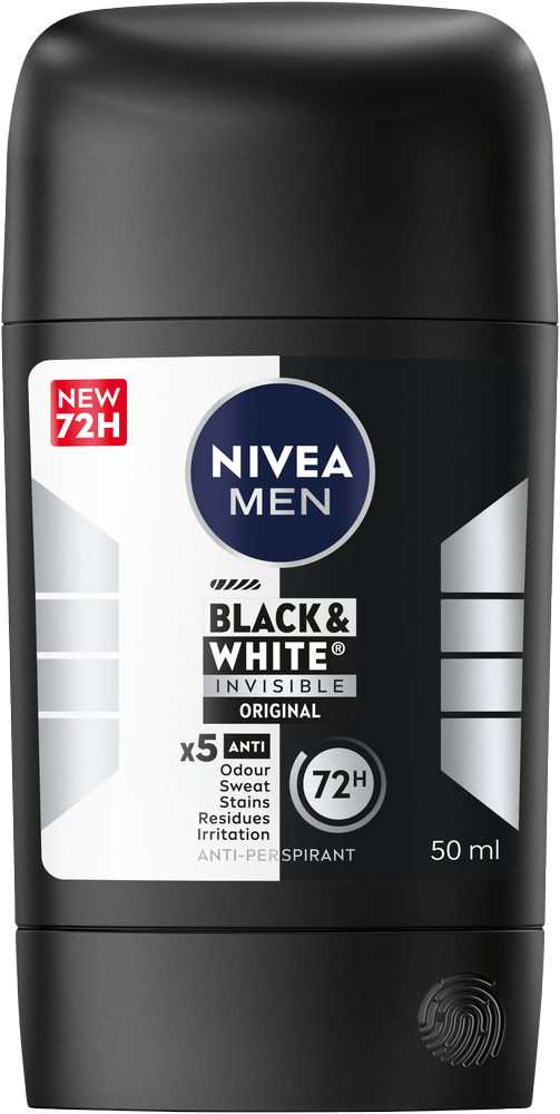 Nivea MEN Original Black & White Invisible Anti-Perspirant Stick 50ml