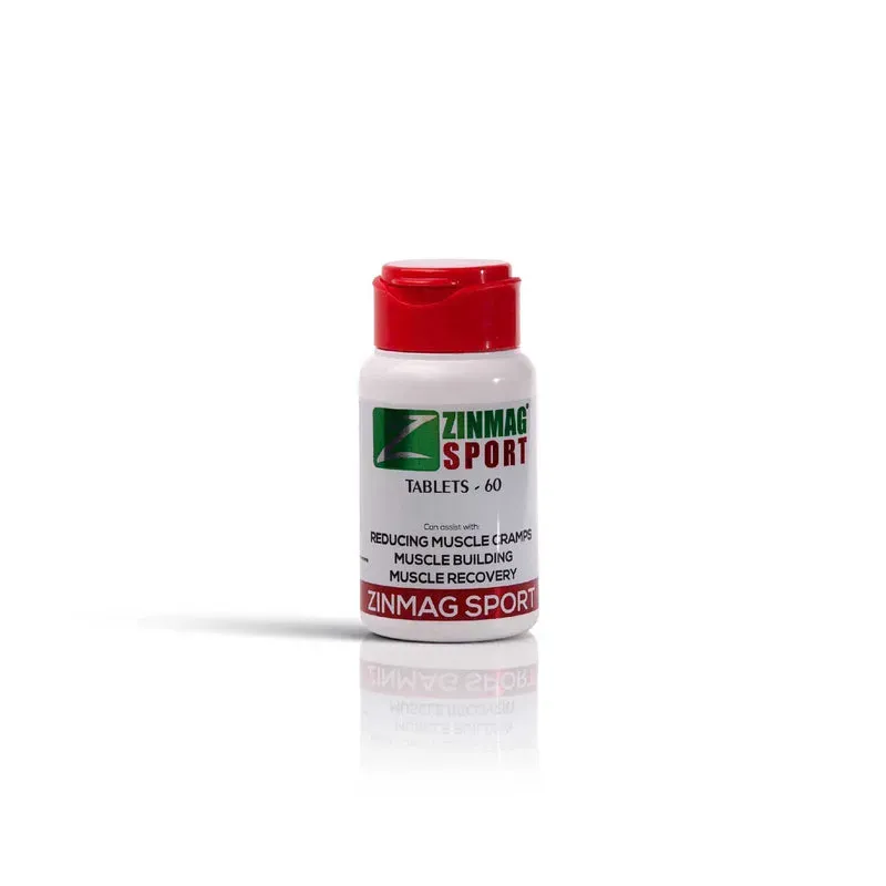 Front of Zinmag Sport Tablets 60 count bottle