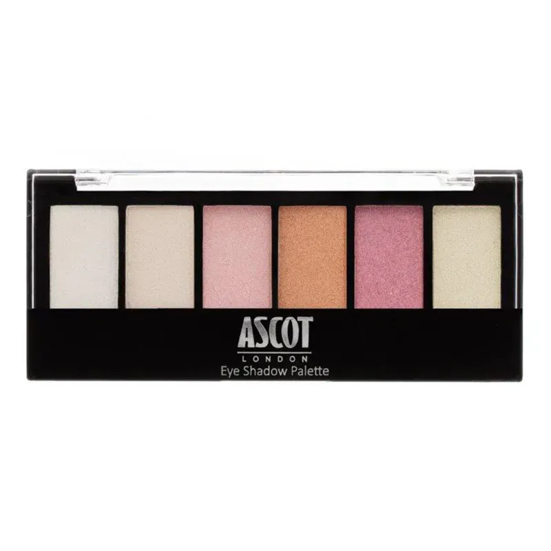 Ascot London Eye Shadow Palette 2 open six-shade eyeshadow compact