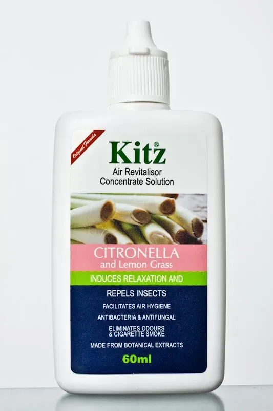 Front of KITZ Air Revitaliser Concentrate Solution Citronella 60 ml bottle