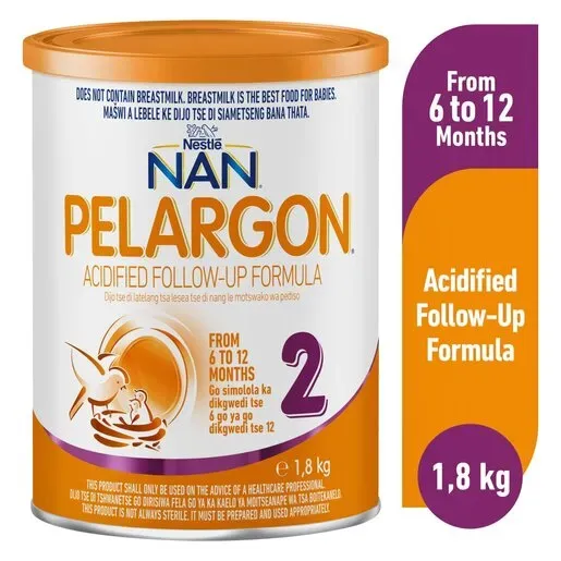 Front of NAN Pelargon 2 Acidified Follow-up Formula 1.8 kg tin, high resolution