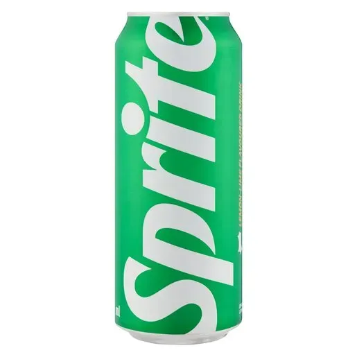 Full front view of Sprite Lemon-Lime Flavoured Drink 500 ml can