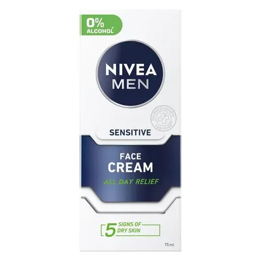 Front of NIVEA MEN Sensitive Face Cream 75 ml box