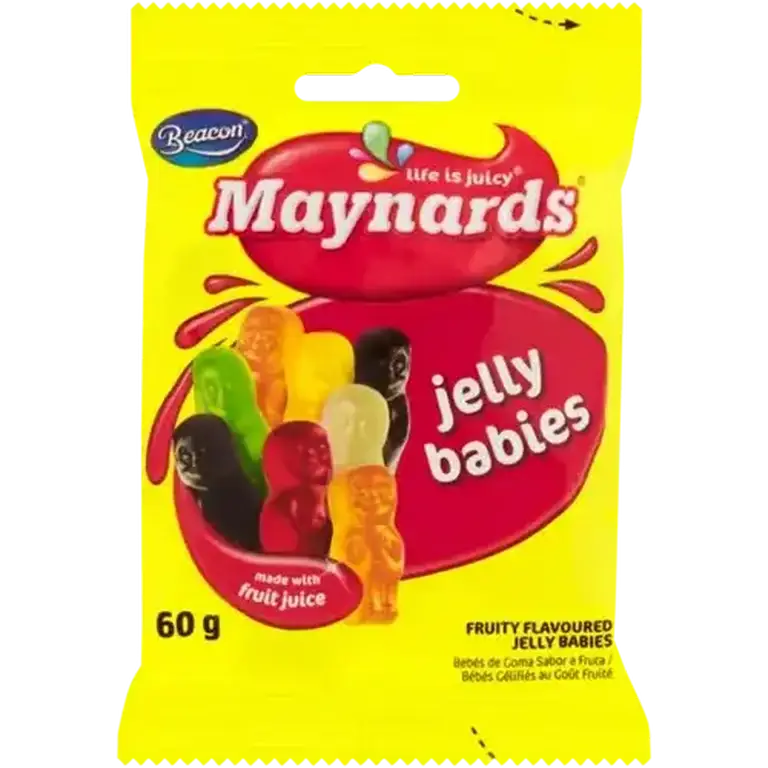 Front of Maynards Jelly Babies 60 g bag