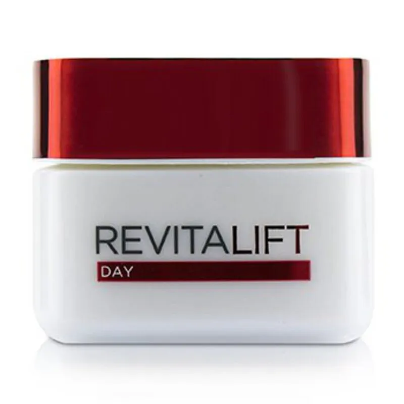 Front of L'Oréal Revitalift Anti-Wrinkle + Firming Day Cream jar, 50ml