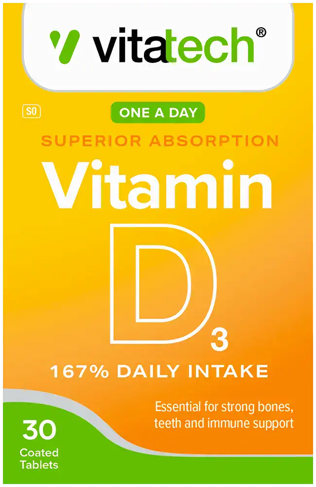Vitatech Vitamin D3 Coated Tablets 30pk