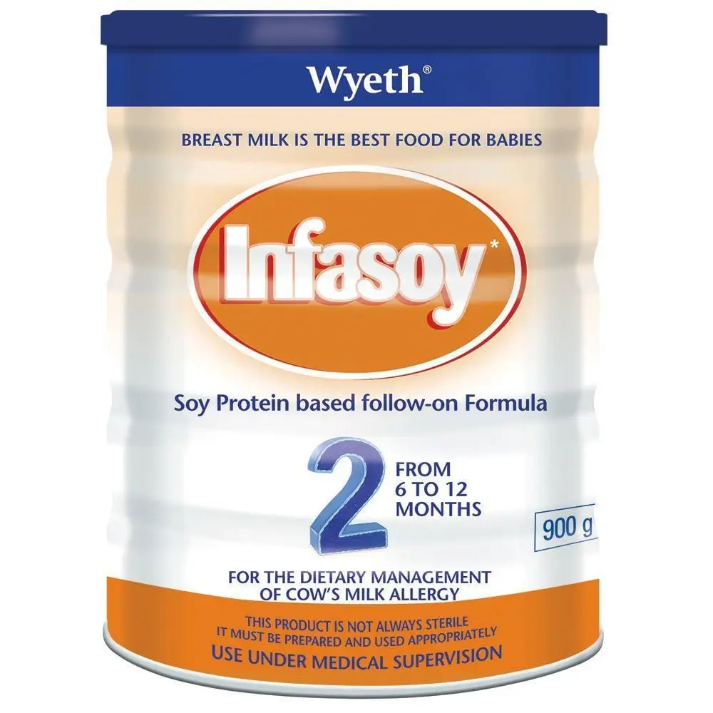 Front of Wyeth Infasoy 2 Soy Protein Follow-on Formula 900g tin