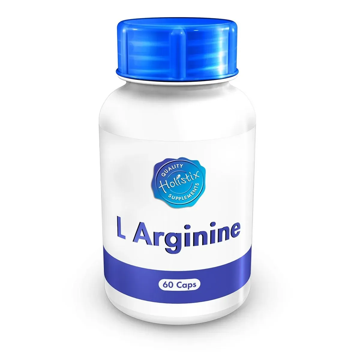 Front of Holistix L-Arginine 500mg 60 capsules bottle
