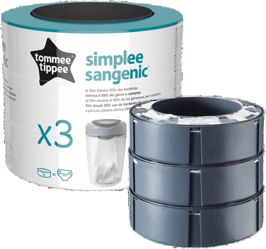 Tommee Tippee Simplee Sangenic Refill Cassette 3pk