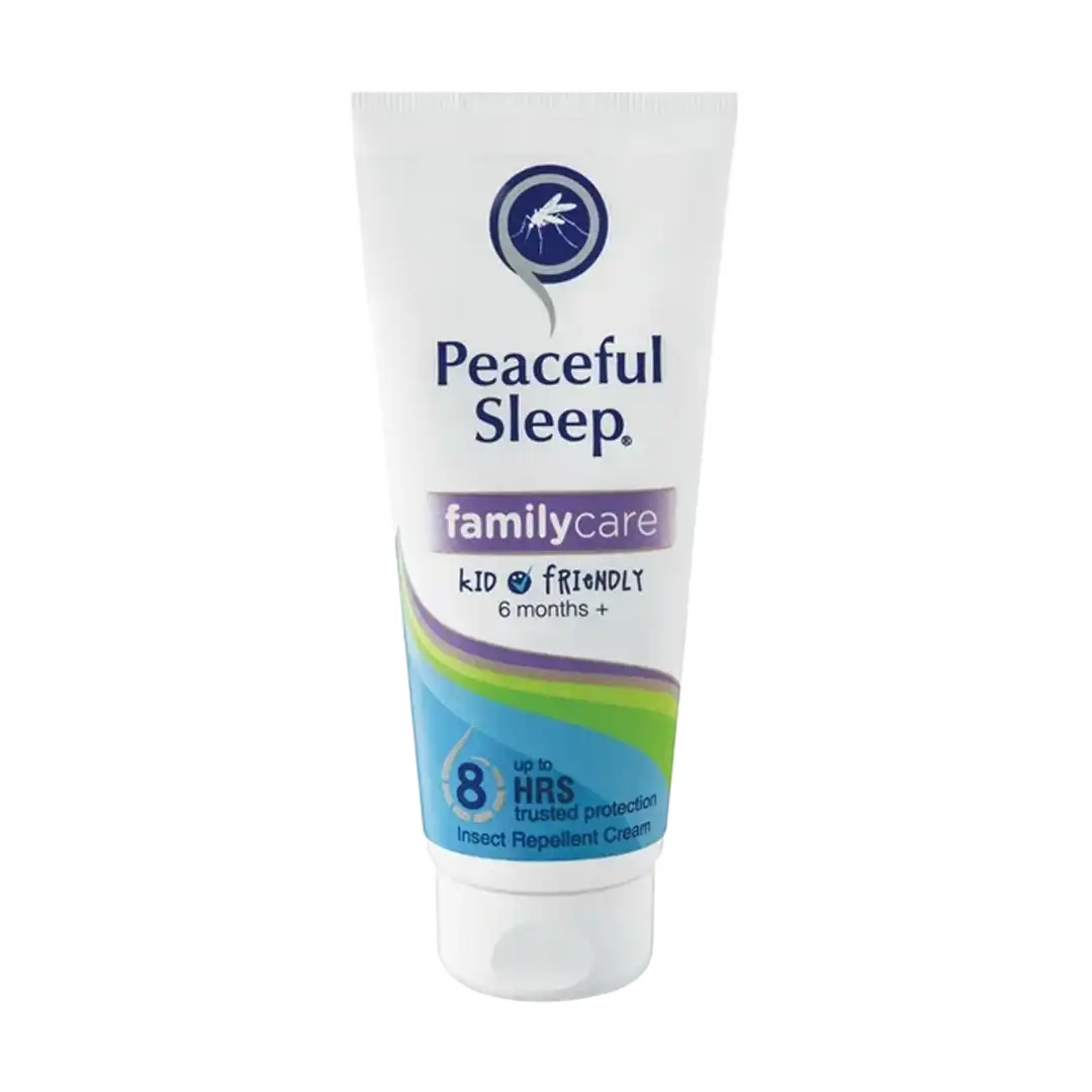 Front of Peaceful Sleep Family Care Insect Repellent Cream tube 100 ml