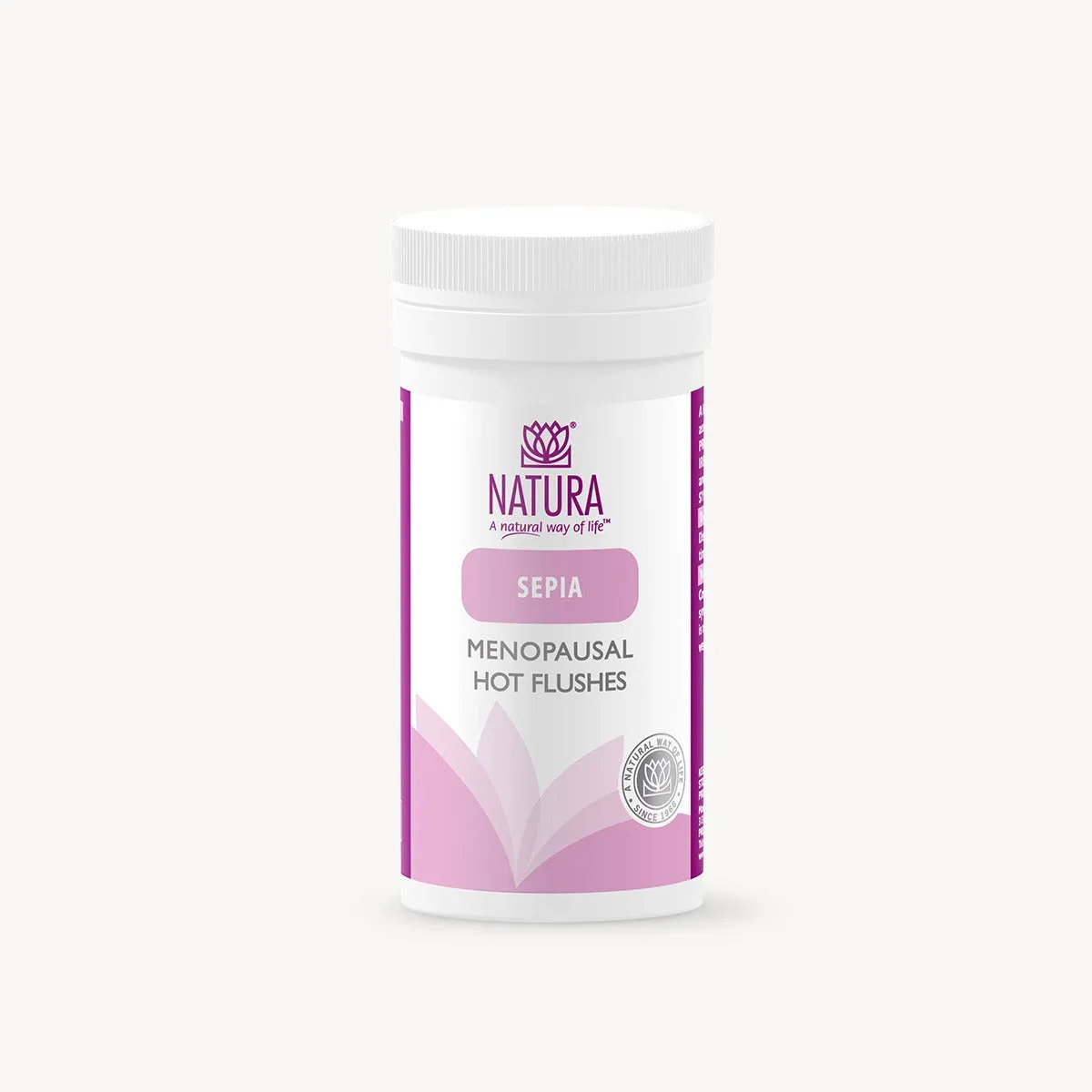 Front of Natura Sepia 150 Tablets tub