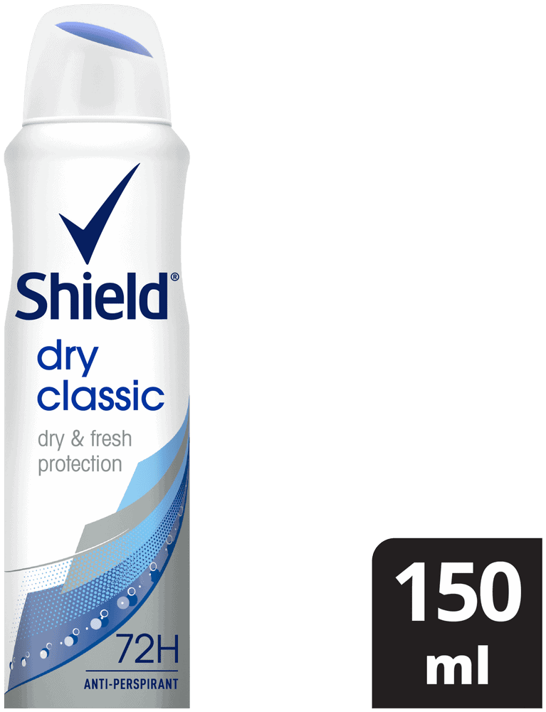 Shield Women Dry Classic Antiperspirant Deodorant Body Spray 150ml