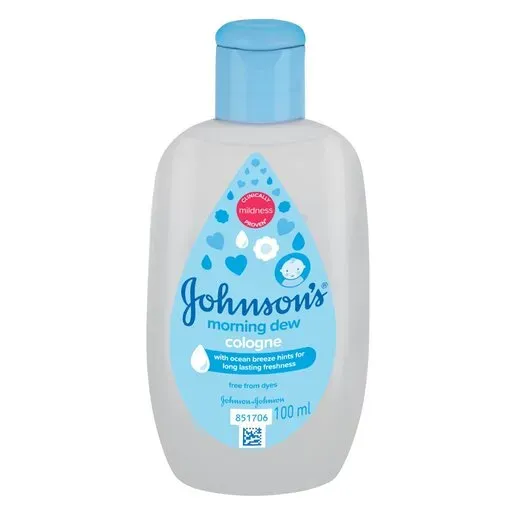 Front of Johnson's Baby Morning Dew Cologne 100 ml bottle