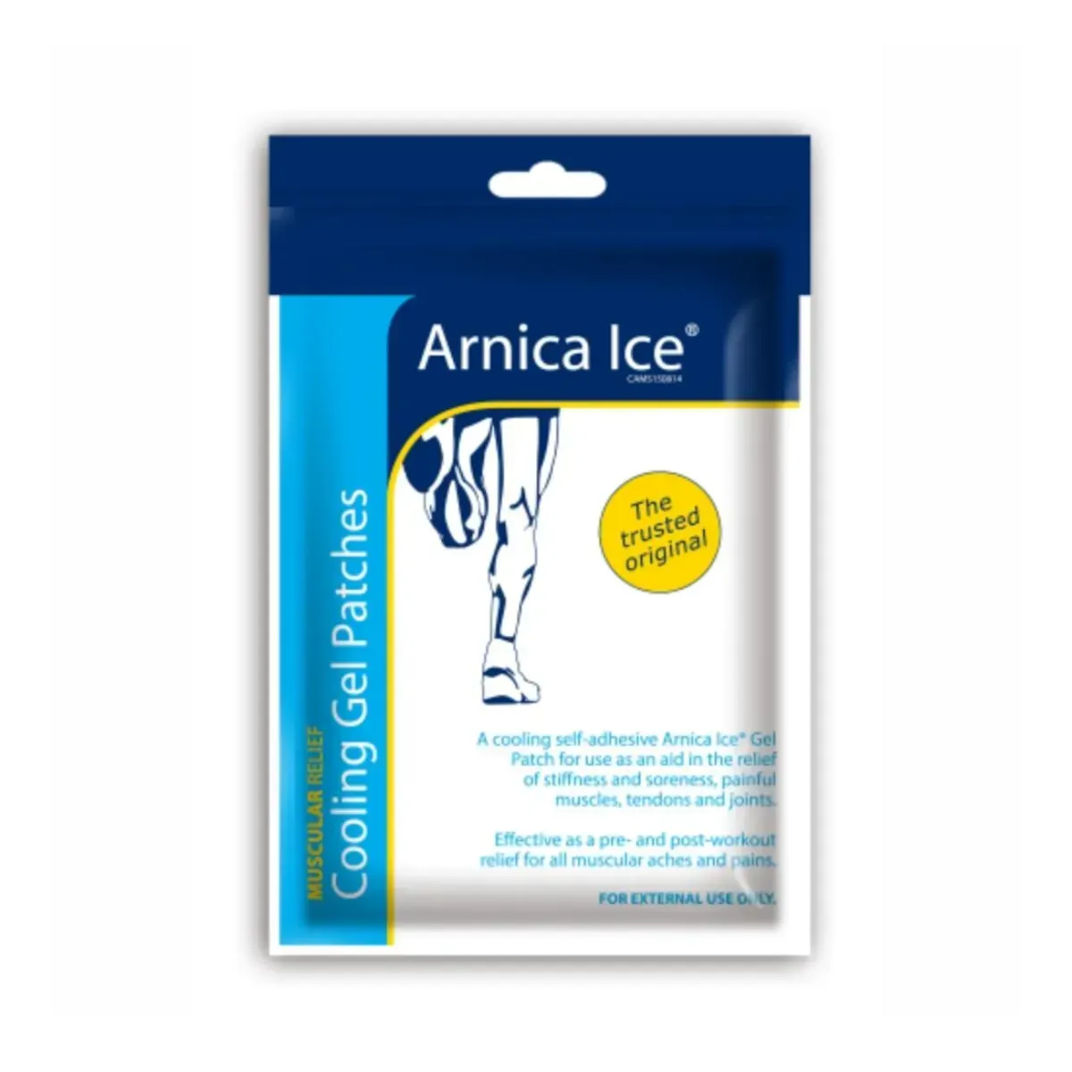 Front of Kyron Laboratories Arnica Ice Cooling Gel Patches pack, 2 patches