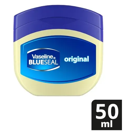 Front of Vaseline Blue Seal Original Petroleum Jelly 50 ml jar