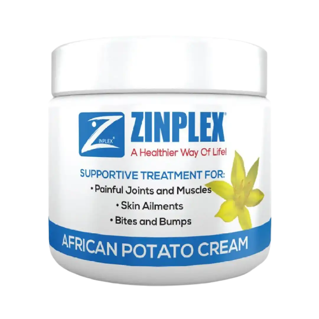 Front of Zinplex African Potato Cream 125 ml tub