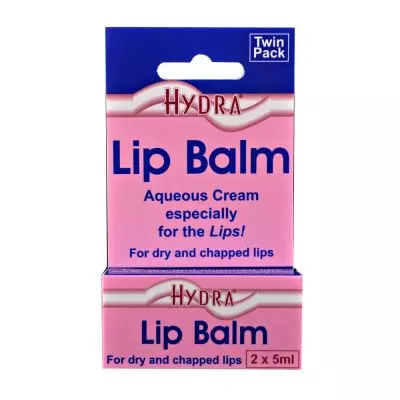 Front of Hydra Lip Balm Twin Pack 2 x 5 ml box