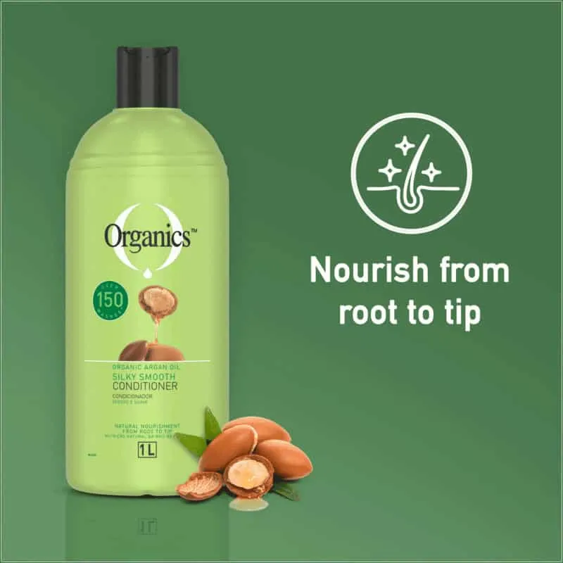 Organics Silky Smooth Argan Oil Hair Smoothing Conditioner 1000ml