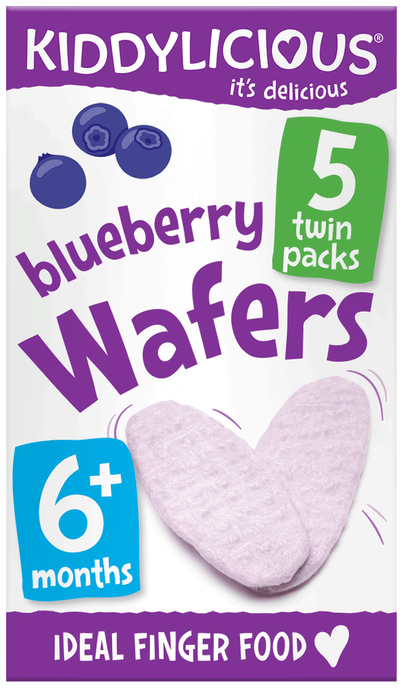 Kiddylicious Blueberry Rice Wafers 5 x 4g