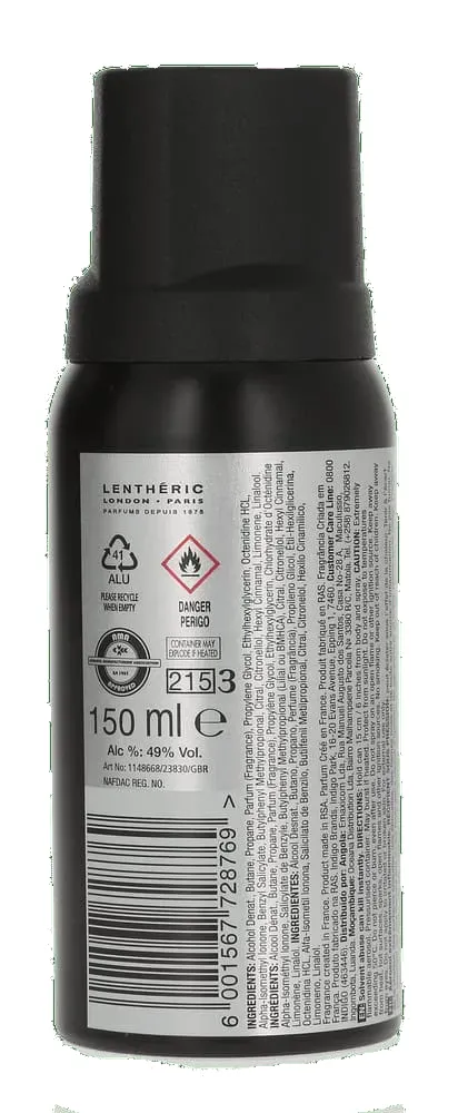 Lenthéric Solo Supreme Deodorant Spray 150ml