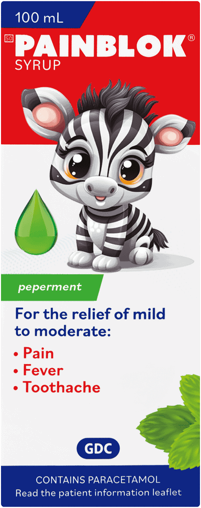 Painblok Peppermint Paediatric Pain & Fever Relief Syrup 100ml 100ml